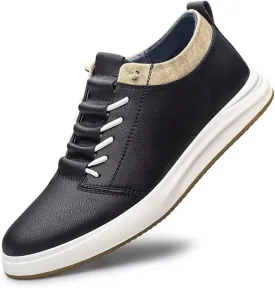 2.4 Men Leather Height Increase Skate Board Shoes