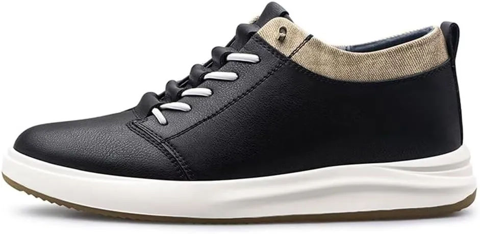 2.4 Men Leather Height Increase Skate Board Shoes