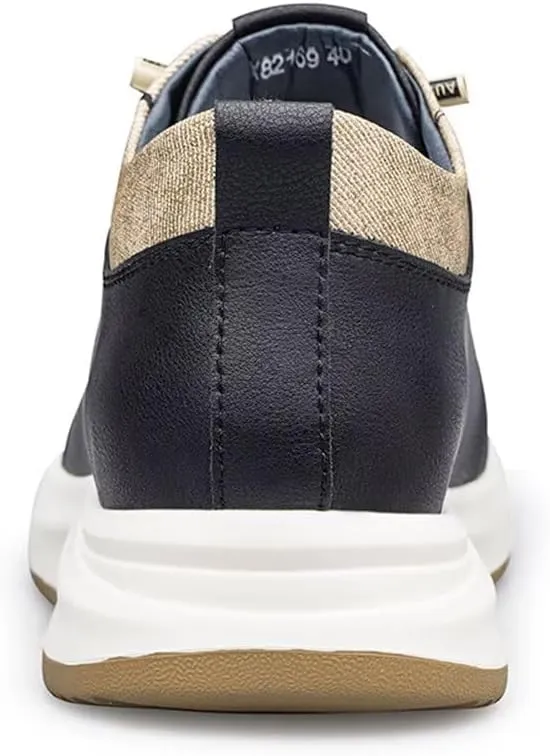 2.4 Men Leather Height Increase Skate Board Shoes