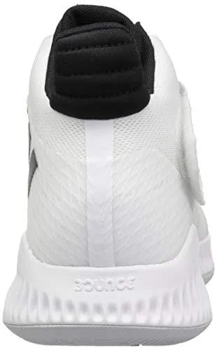 adidas Men's Explosive Bounce 2018 Basketball Shoe, White/Black/Light Solid Grey, 10.5 M US