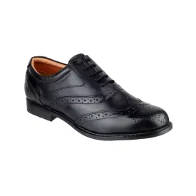 Amblers Mens Classic Shoes - Liverpool Oxford Brogue in Black, 6-12