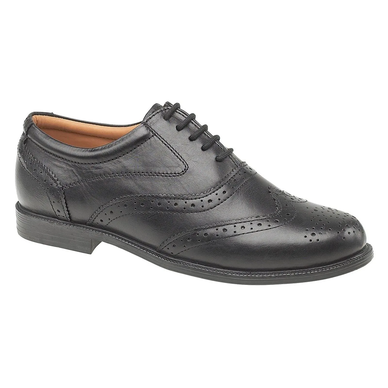 Amblers Mens Classic Shoes - Liverpool Oxford Brogue in Black, 6-12
