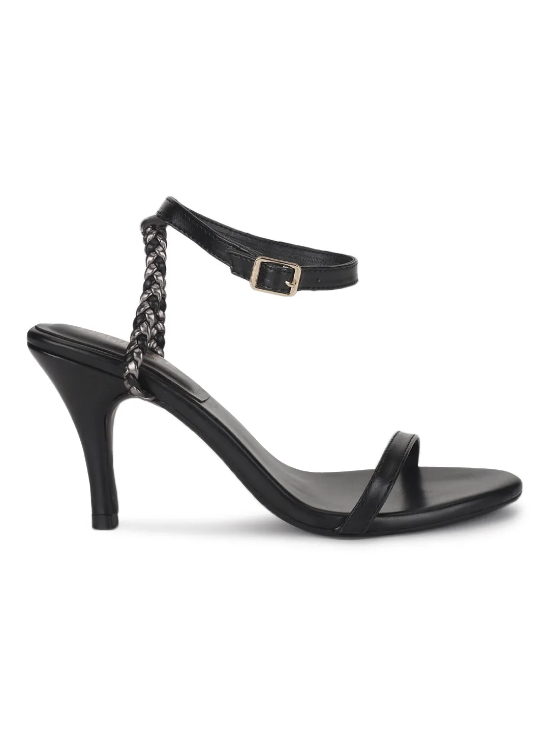 Black PU Strappy Stiletto Sandals (TC-ST-1295-BLK)
