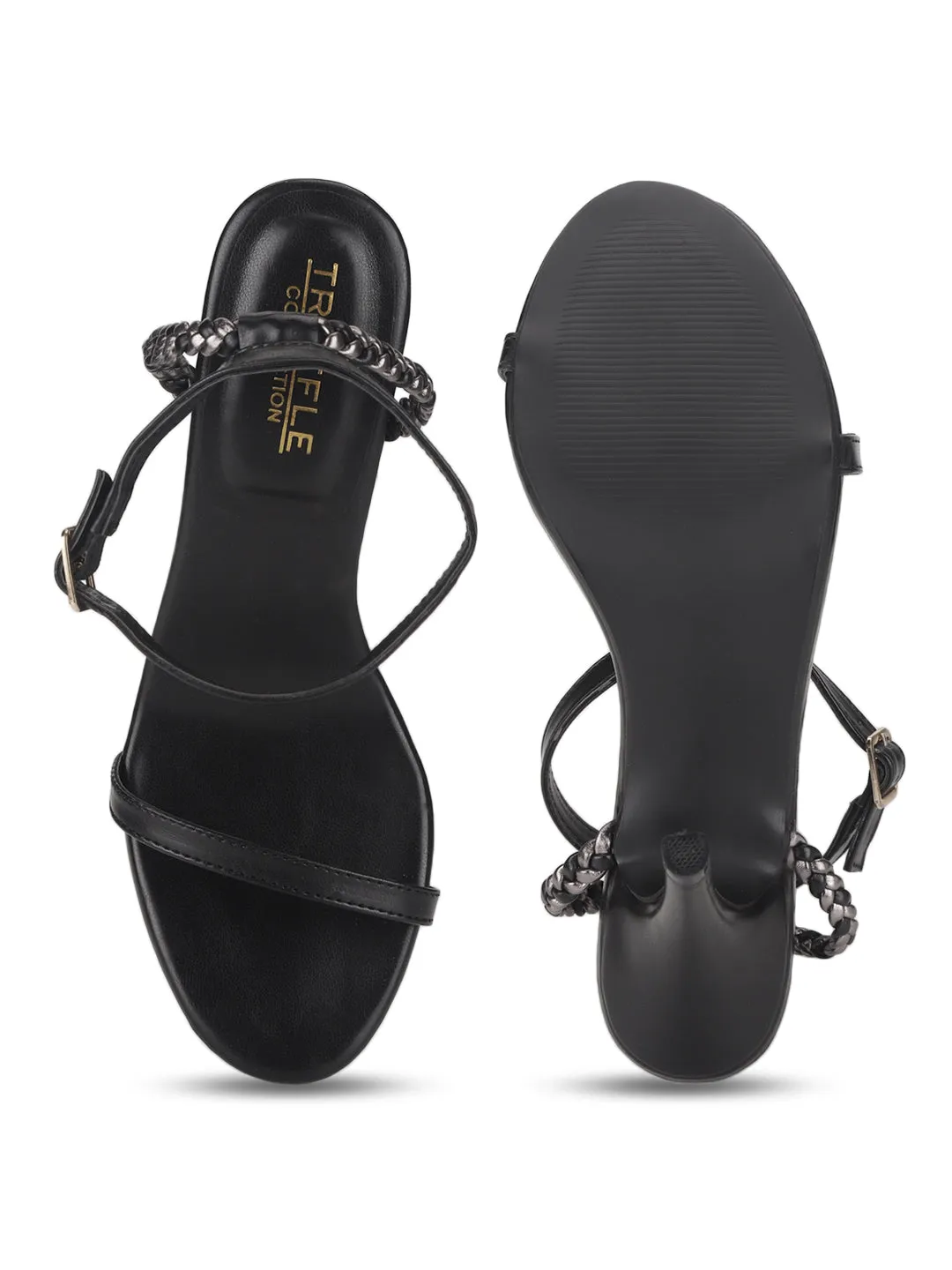 Black PU Strappy Stiletto Sandals (TC-ST-1295-BLK)