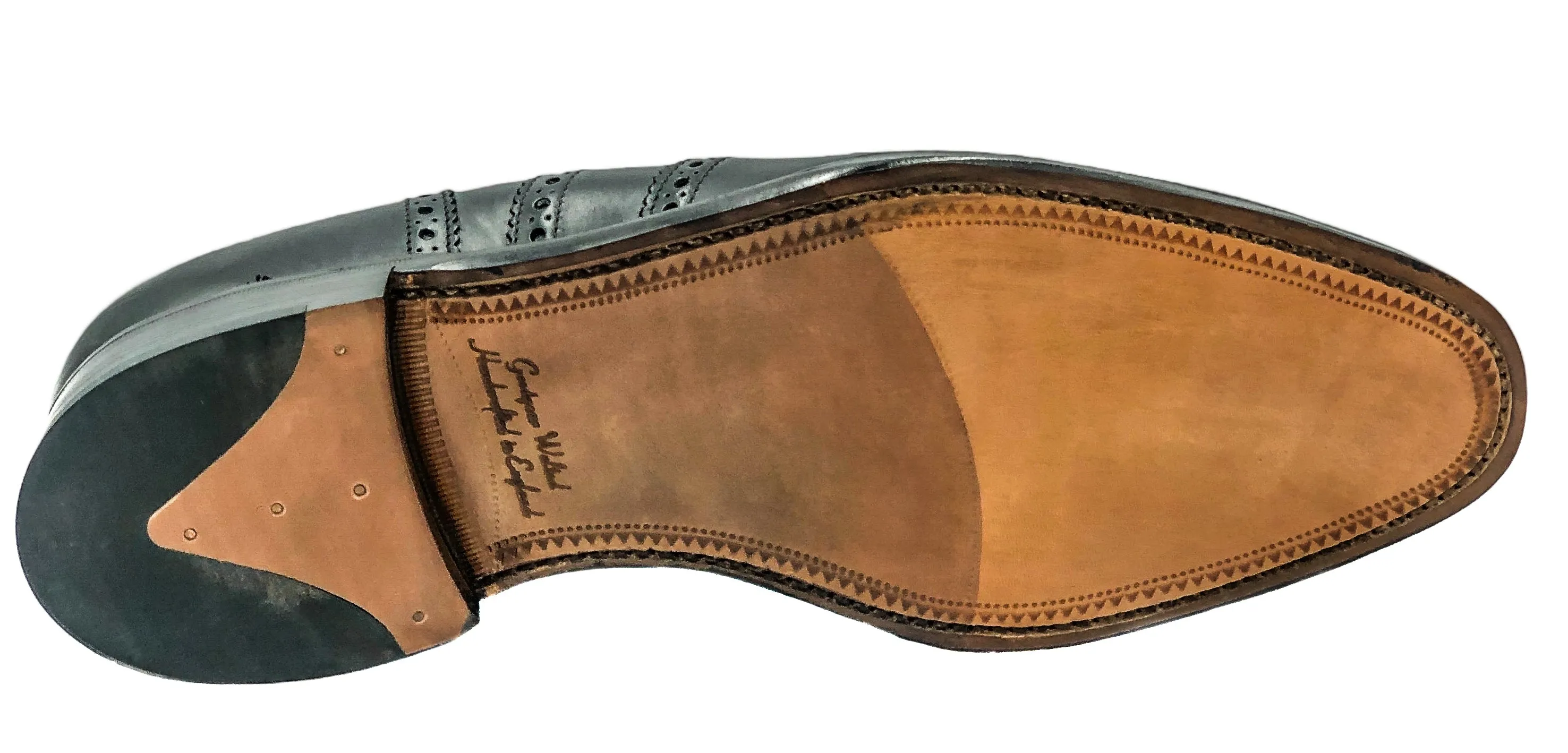 Buckingham Tan Burnished Calf Leather Oxford Brogue