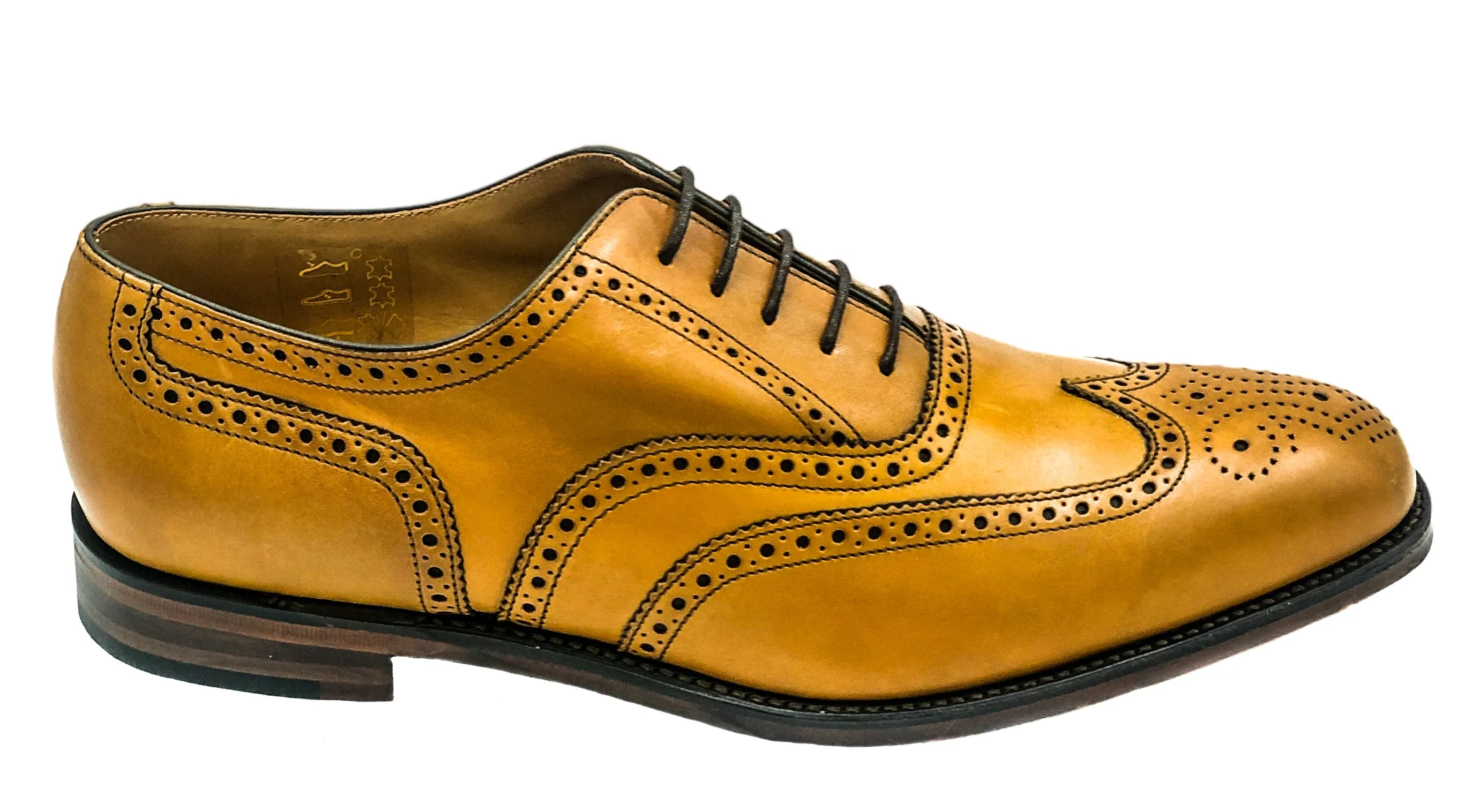 Buckingham Tan Burnished Calf Leather Oxford Brogue