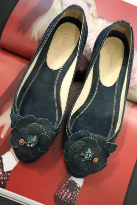 Chanel Denim Ballerinas