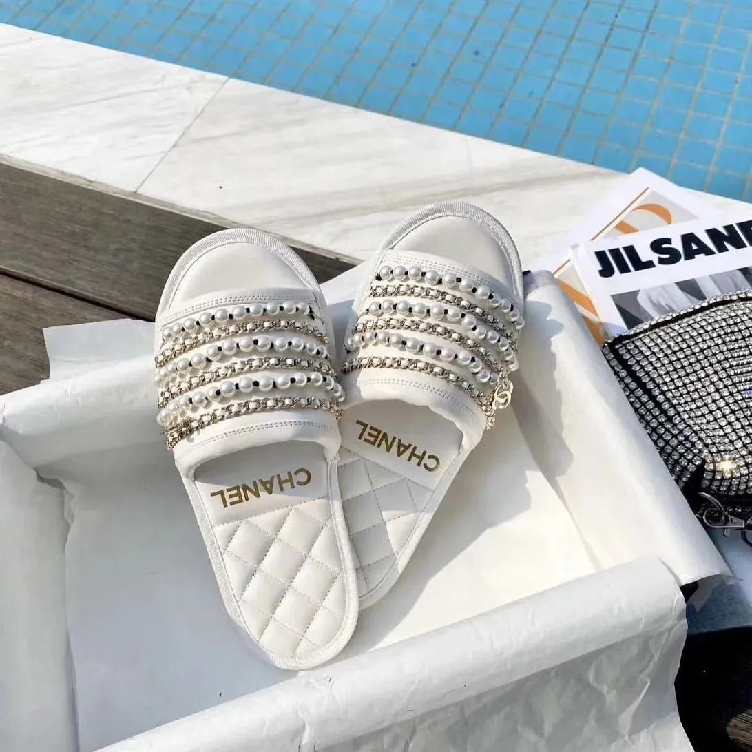 Chanel Pearl Flats For Women