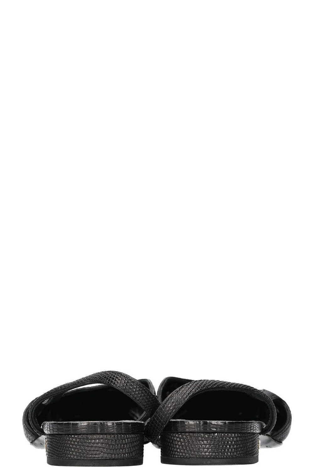 CHANEL Slingback Flats Black