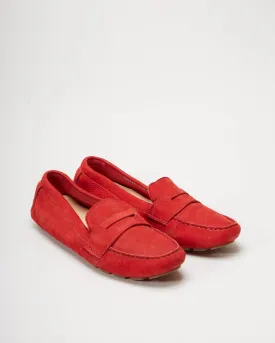 Cole Haan Red Suede Nike Air Sole Loafer Shoes - UK 9.5