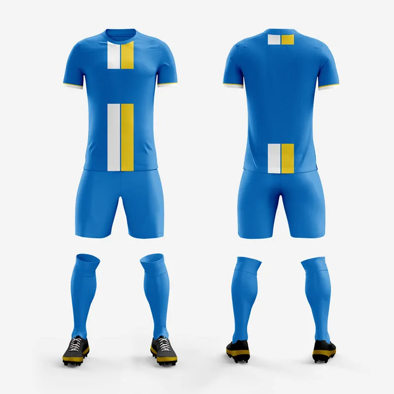Customized Logo Aqua Blue Soccer Jersey Training Suits