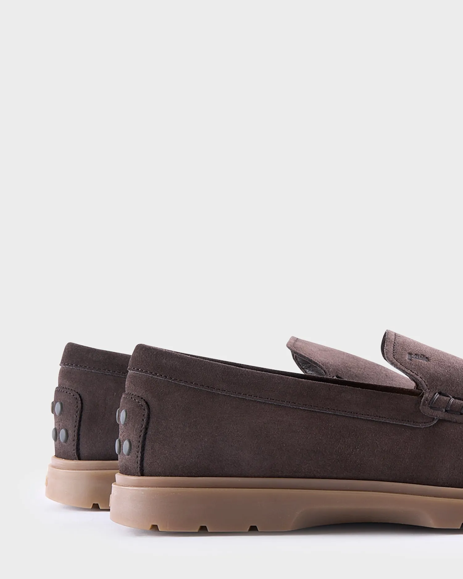 Dark Brown Suede Slipper Loafers
