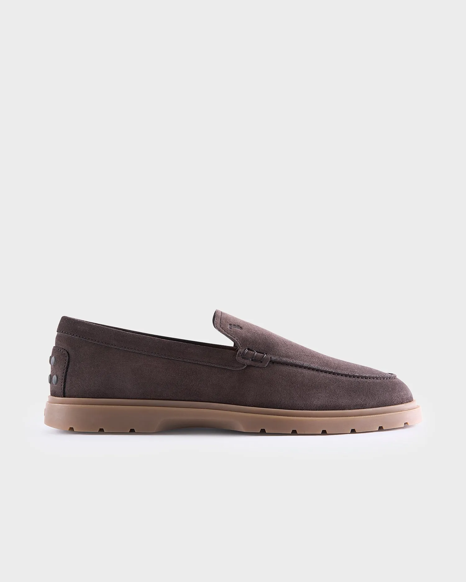 Dark Brown Suede Slipper Loafers