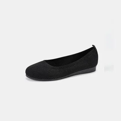 Extremely Comfortable Round Toe Knit Ballet Flats