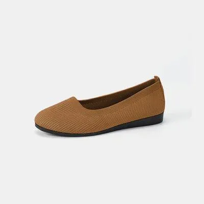 Extremely Comfortable Round Toe Knit Ballet Flats