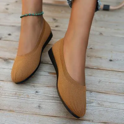Extremely Comfortable Round Toe Knit Ballet Flats