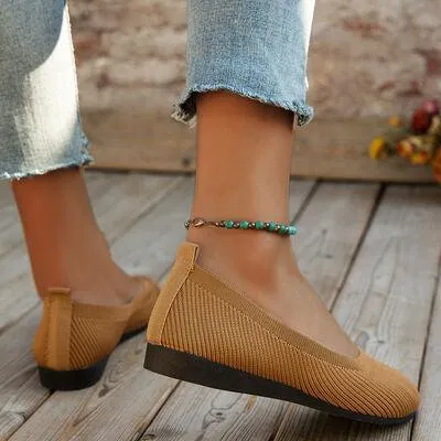 Extremely Comfortable Round Toe Knit Ballet Flats