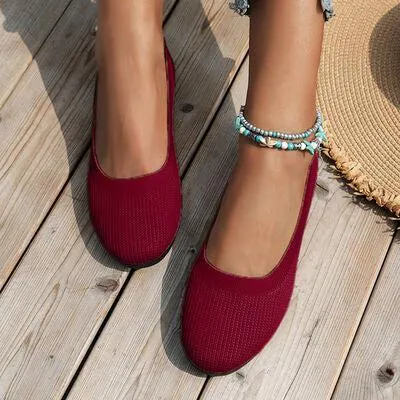 Extremely Comfortable Round Toe Knit Ballet Flats
