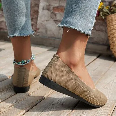 Extremely Comfortable Round Toe Knit Ballet Flats