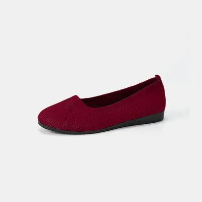Extremely Comfortable Round Toe Knit Ballet Flats