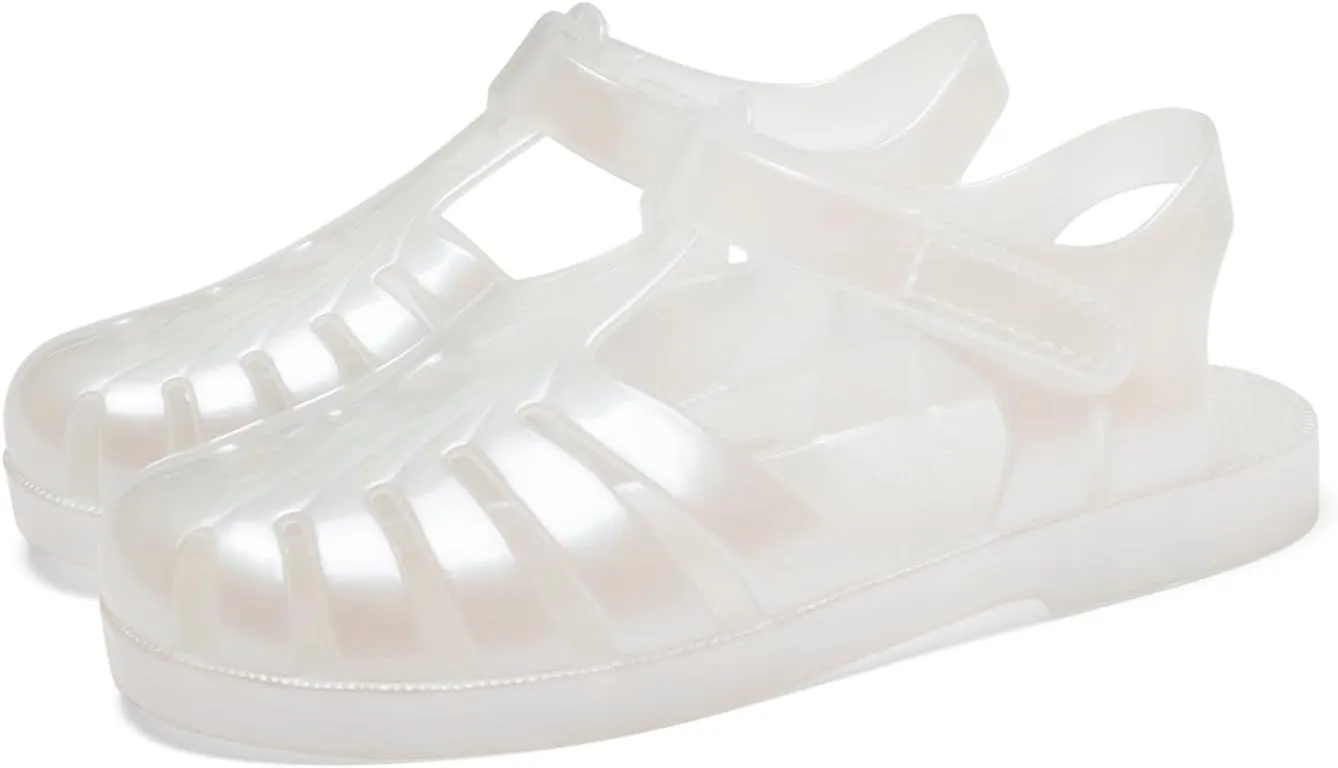 Girls Jelly Sandals Summer Costume Princess Dress Flat Breathable Waterproof Fisherman Gladiator Shoes For Girl Closed Toe Beach Flat-Sandals For Toddler Little Kid Big Kids