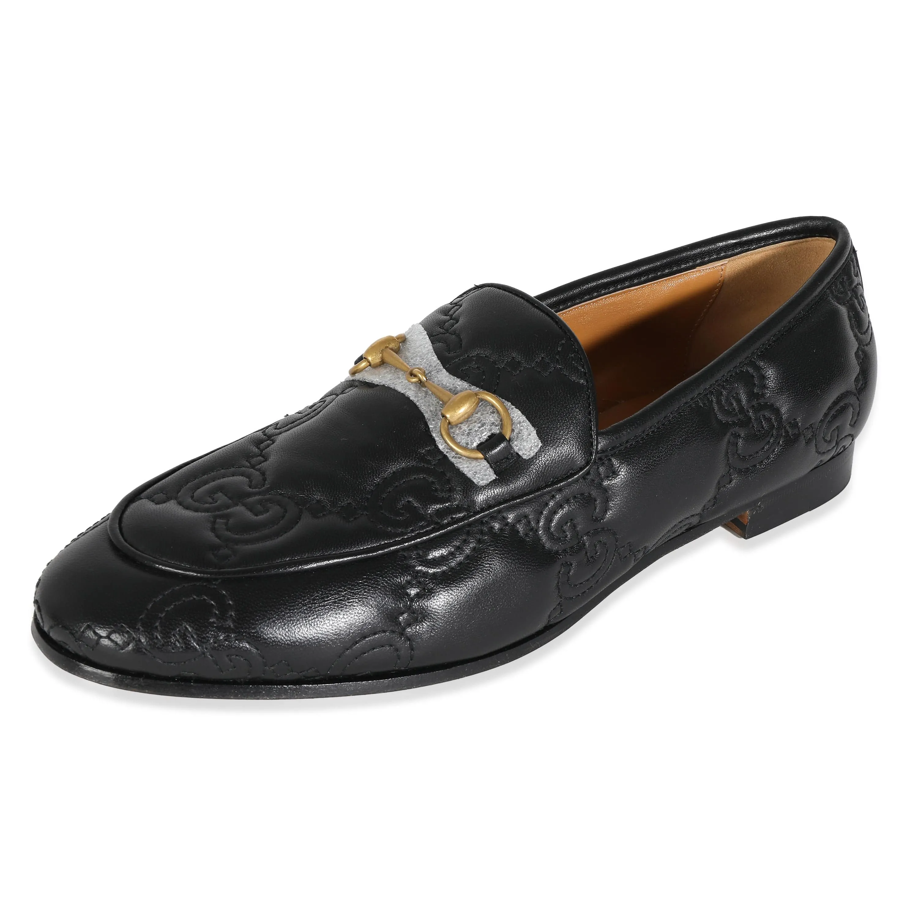Gucci Black Guccissima Leather Loafers Size 41 ULC1046
