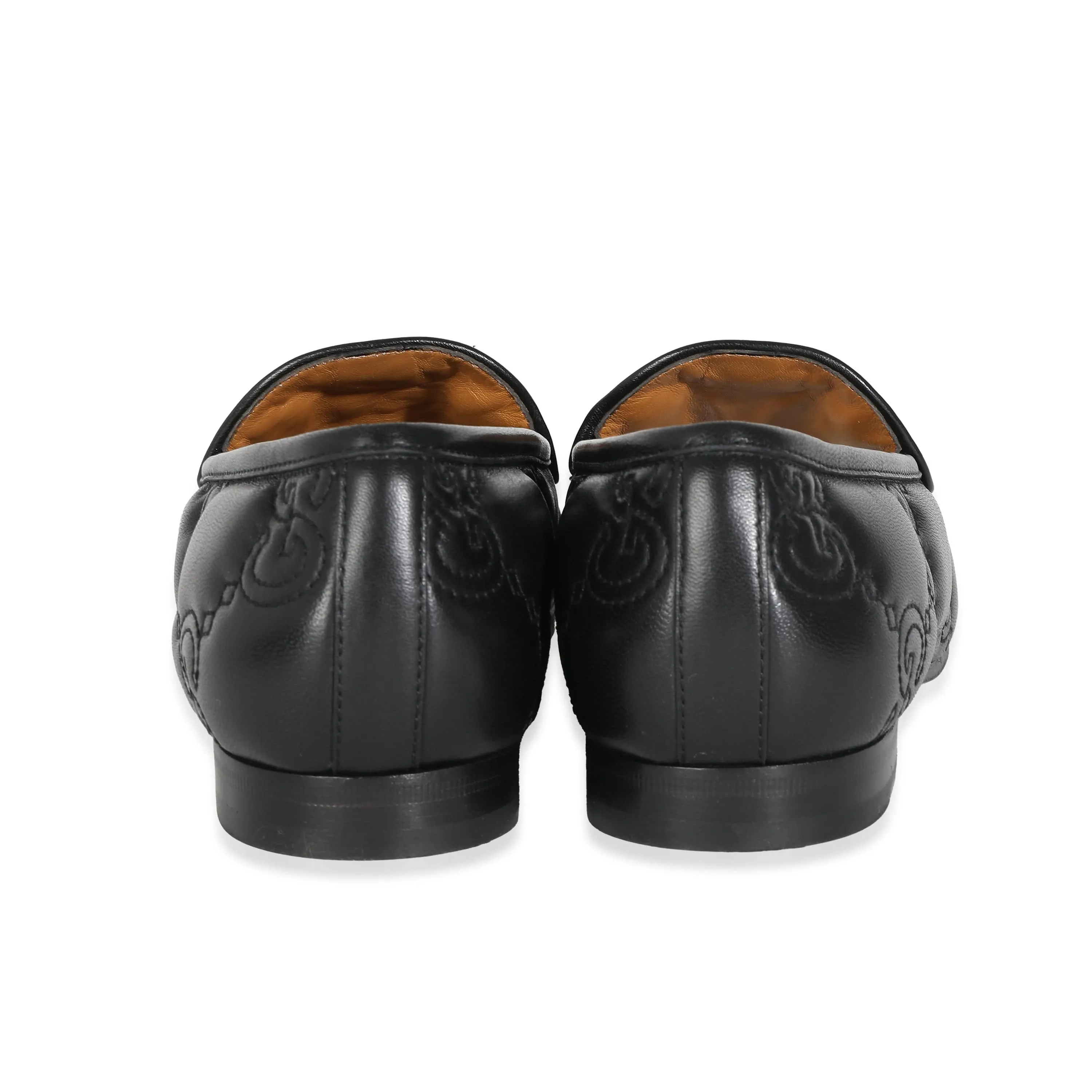 Gucci Black Guccissima Leather Loafers Size 41 ULC1046