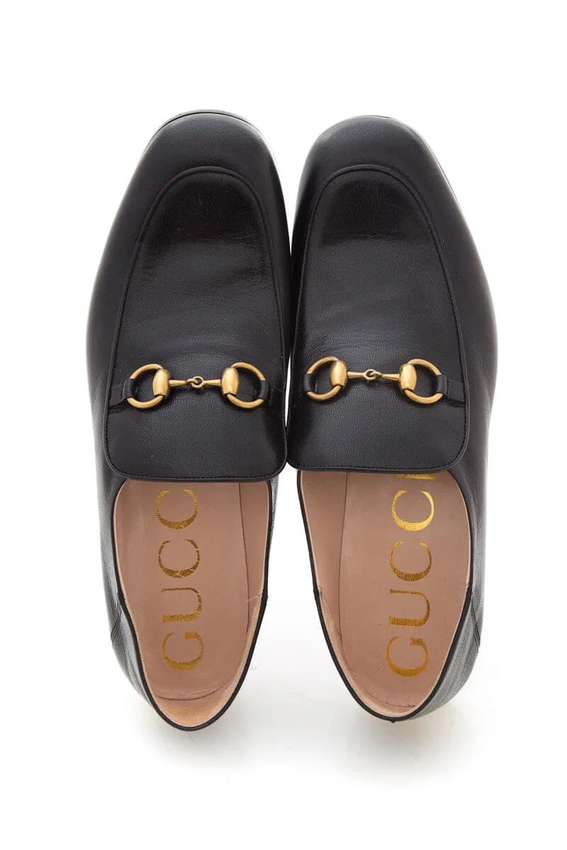 Gucci Black Horsebit & Rhinestone Detail Loafers SZ 41.5
