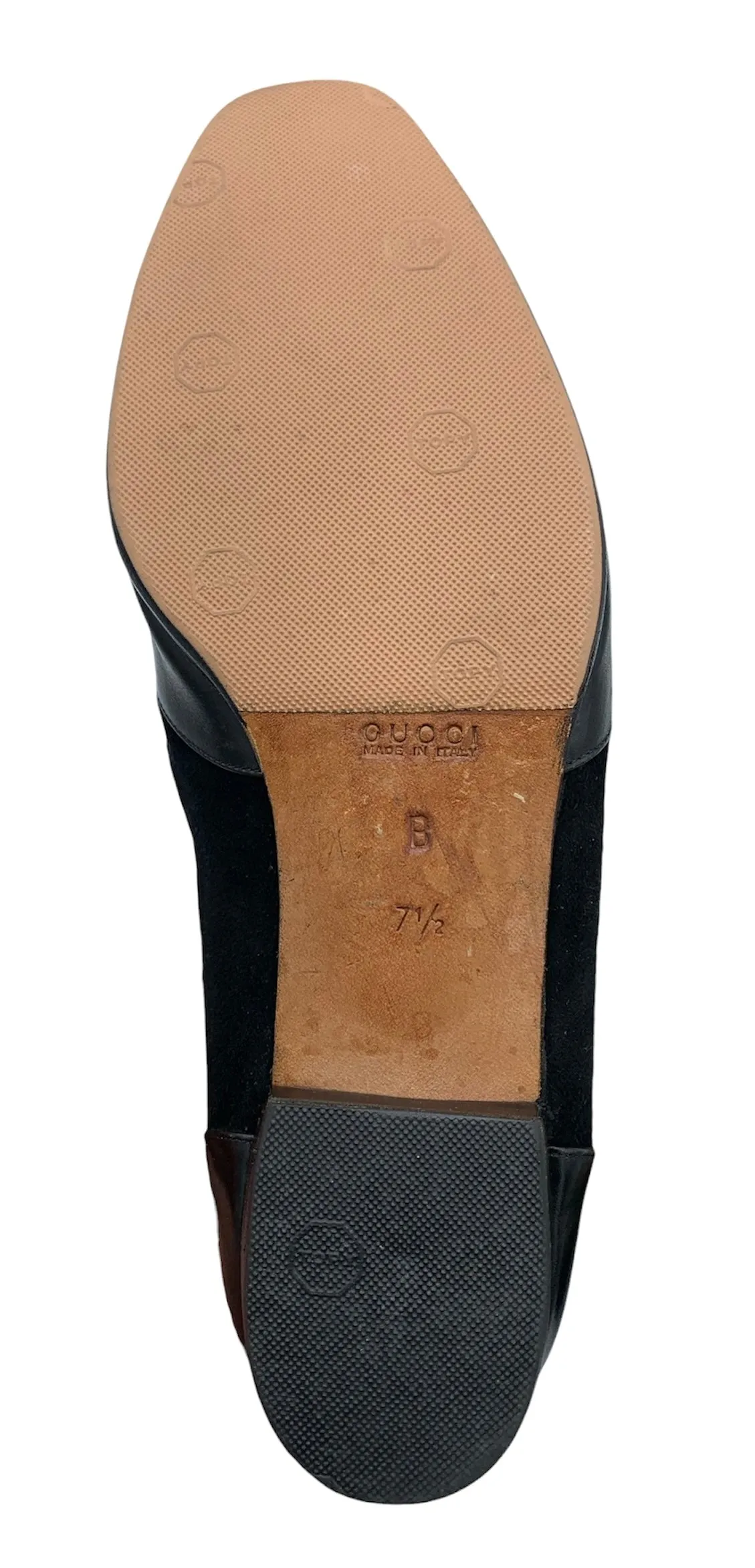 Gucci Black Leather & Suede Marmont Fringe Loafers
