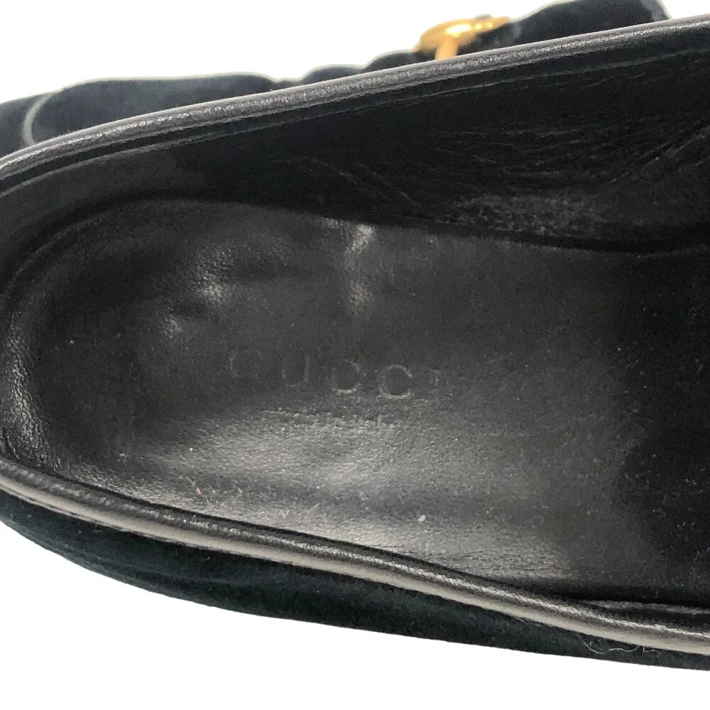GUCCI loafers 431467 velvet black 35 1/2 Horsebit Women 35 1/2 Used