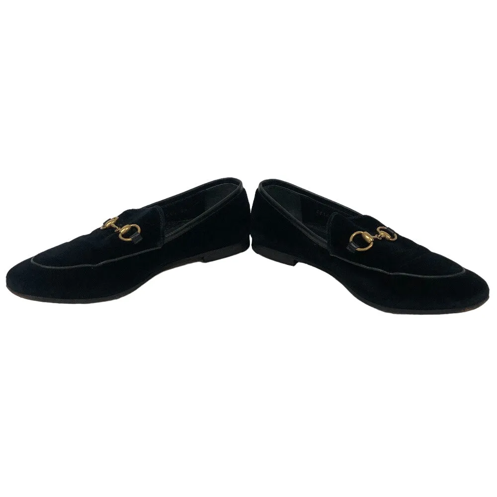 GUCCI loafers 431467 velvet black 35 1/2 Horsebit Women 35 1/2 Used