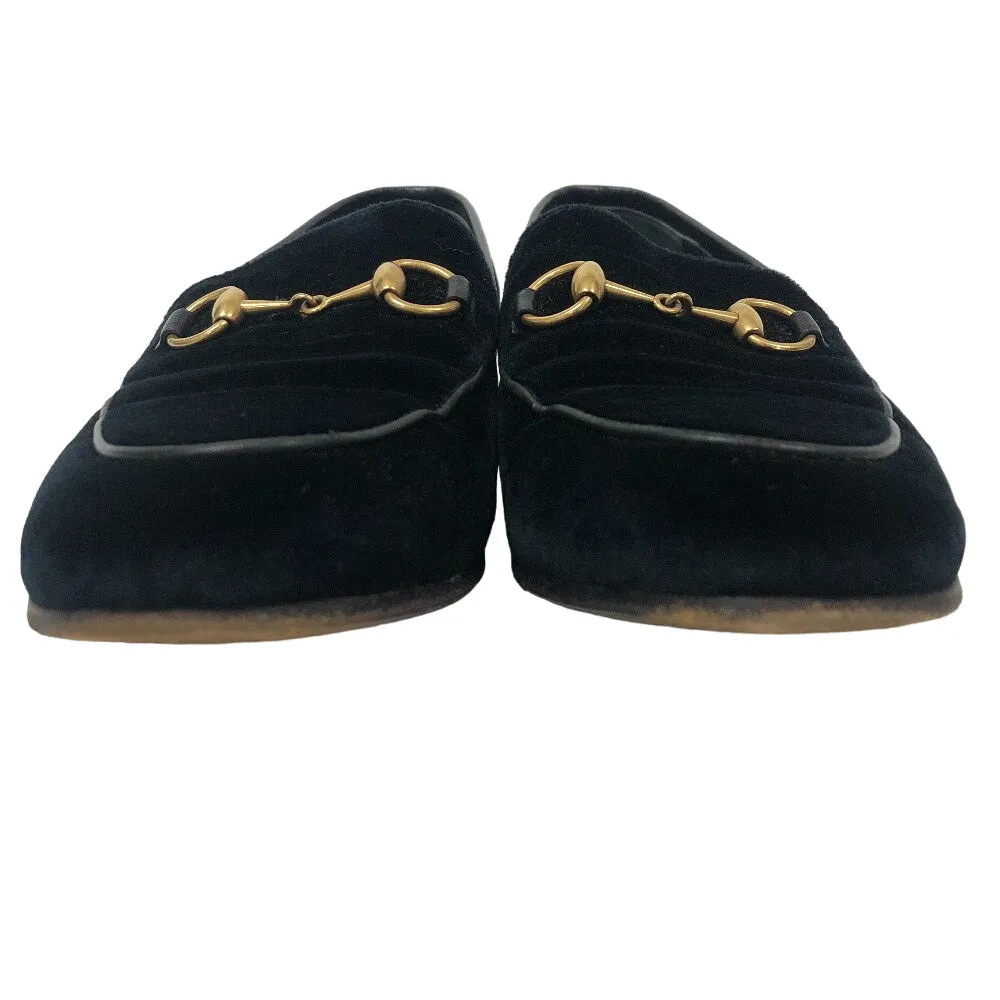 GUCCI loafers 431467 velvet black 35 1/2 Horsebit Women 35 1/2 Used