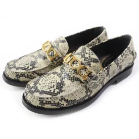 GUCCI loafers 700036 Embossed leather Beige black 38
