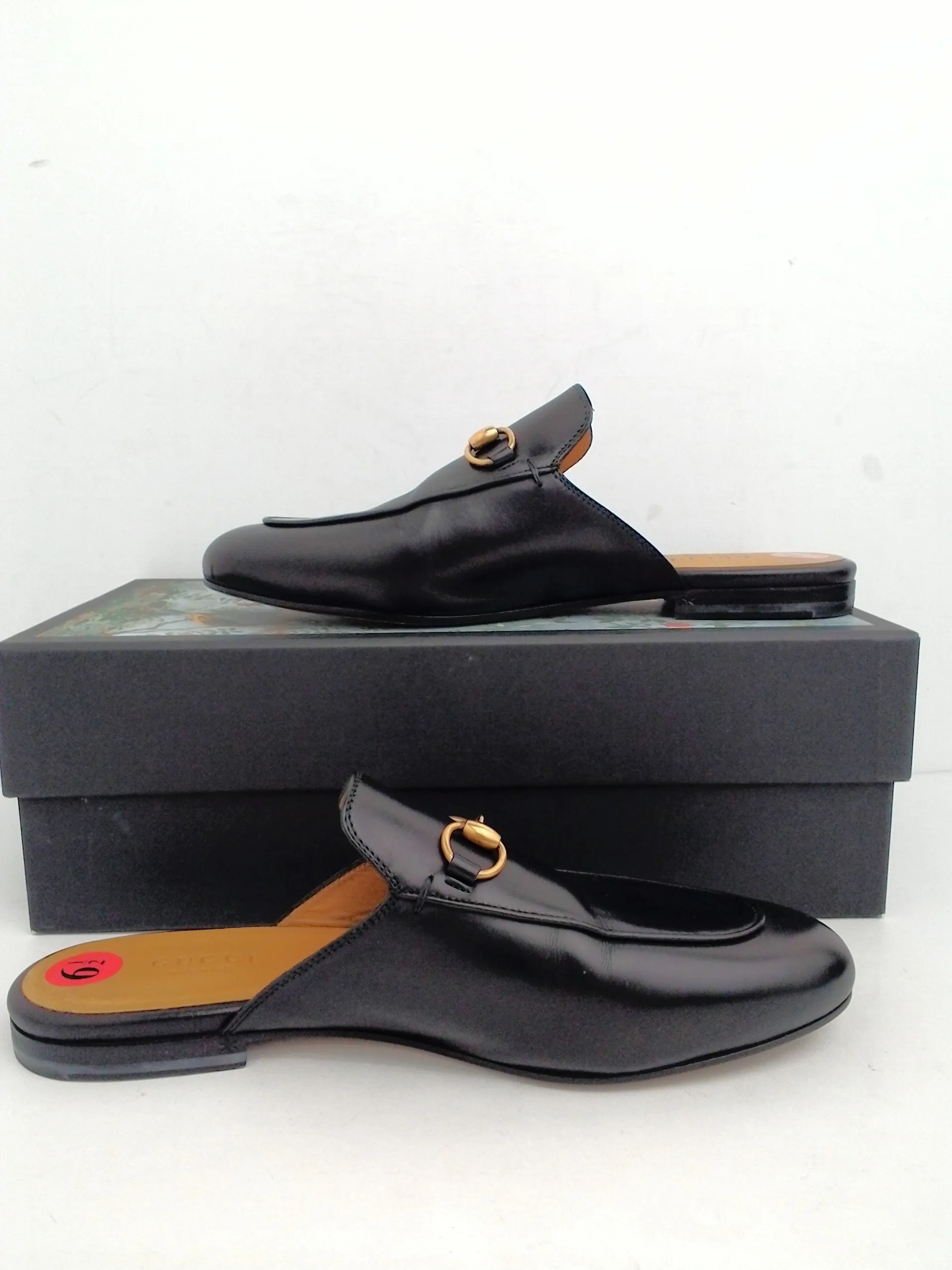 Gucci Women's Loafers Black Leather Size 36.5