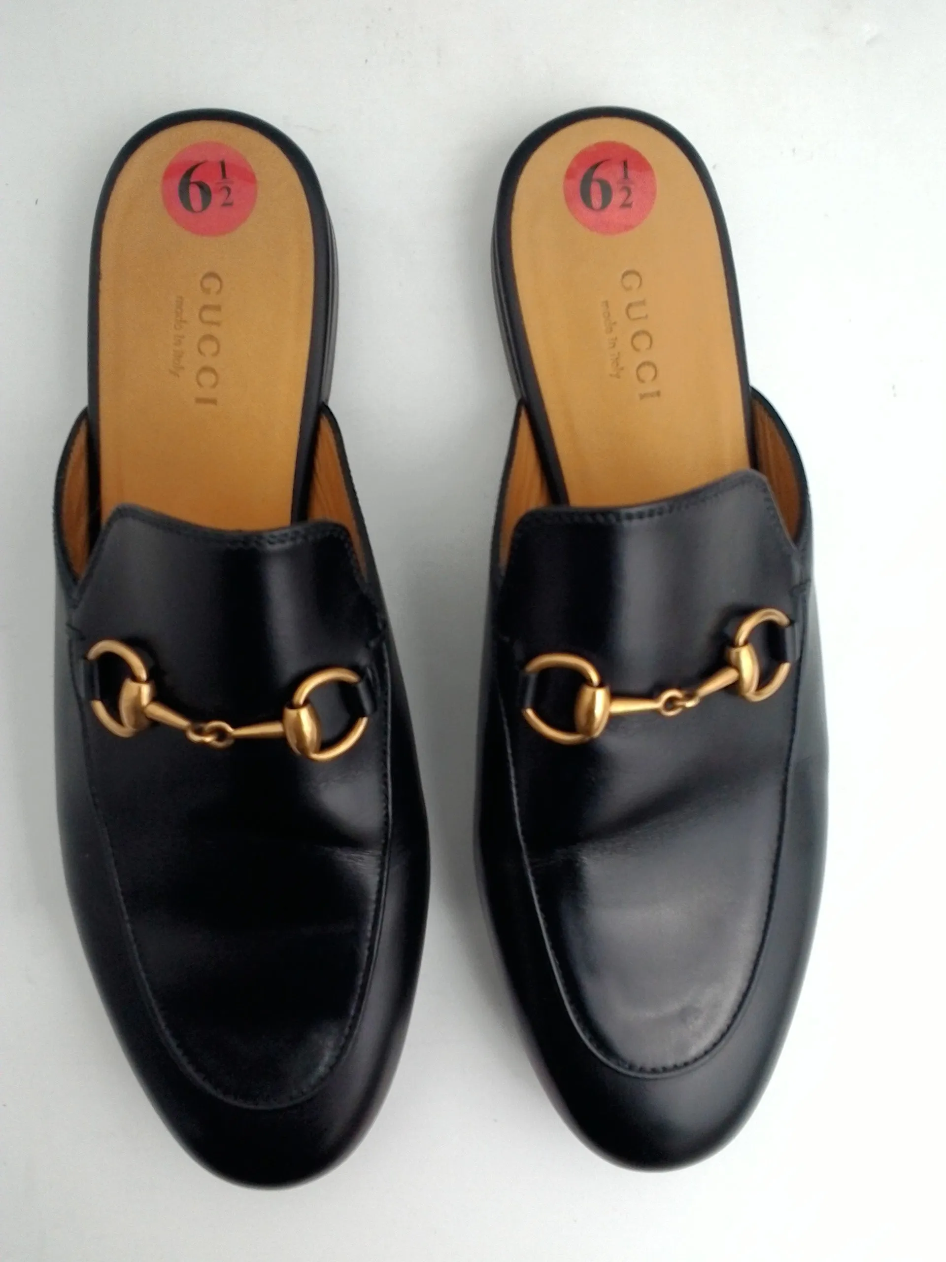 Gucci Women's Loafers Black Leather Size 36.5