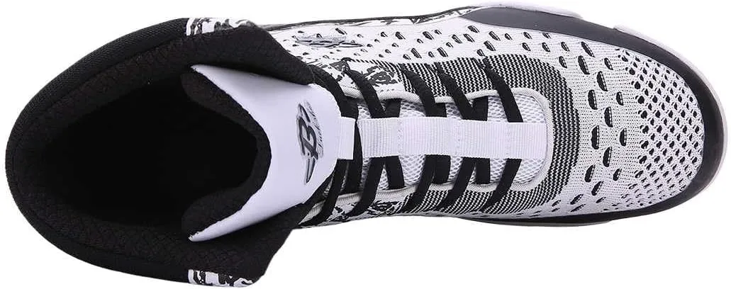 High-Top Boxing Wrestling Shoes for Men & Women, Professional Combat Training Kickboxing Boots for MMA, Cross-Training, Weightlifting | Lace-Up Ankle Support & Anti-Slip Sole