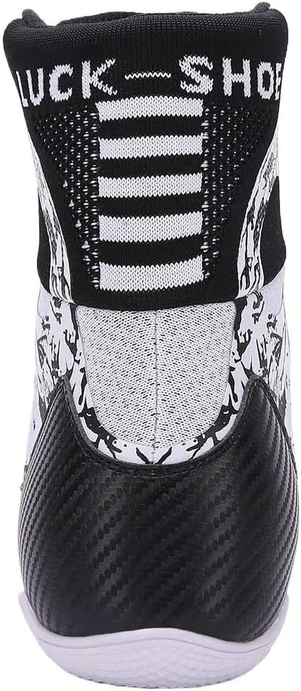 High-Top Boxing Wrestling Shoes for Men & Women, Professional Combat Training Kickboxing Boots for MMA, Cross-Training, Weightlifting | Lace-Up Ankle Support & Anti-Slip Sole