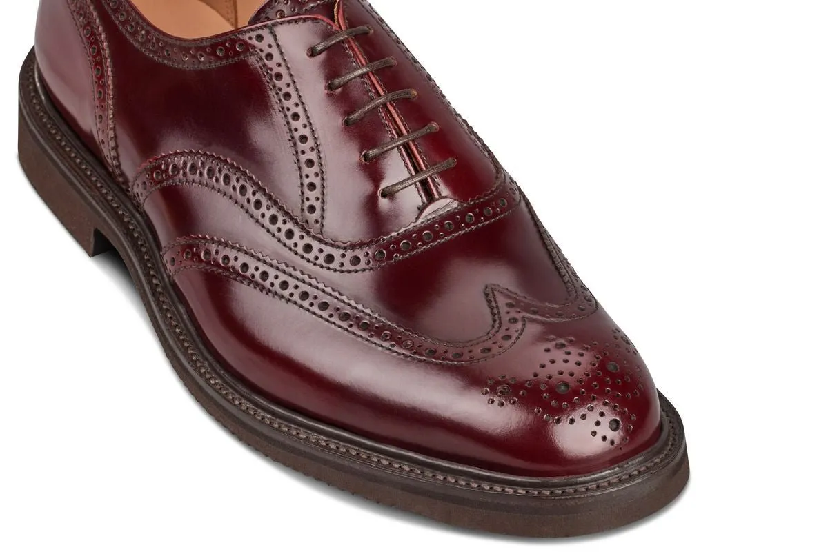Jeremy Brogue Oxford City Shoe - Burgundy Bookbinder