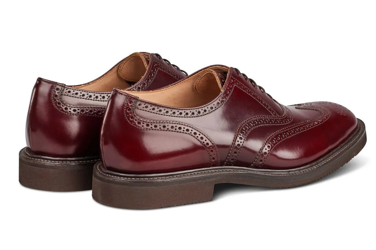 Jeremy Brogue Oxford City Shoe - Burgundy Bookbinder