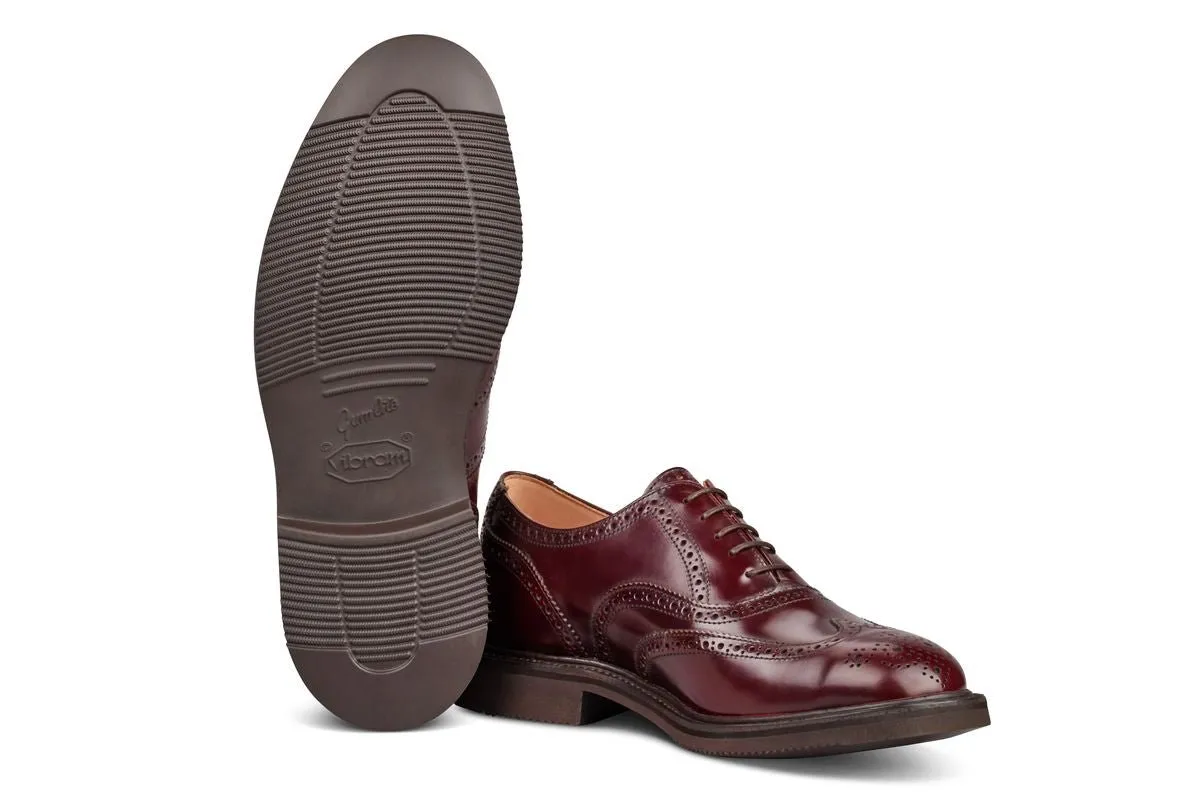 Jeremy Brogue Oxford City Shoe - Burgundy Bookbinder