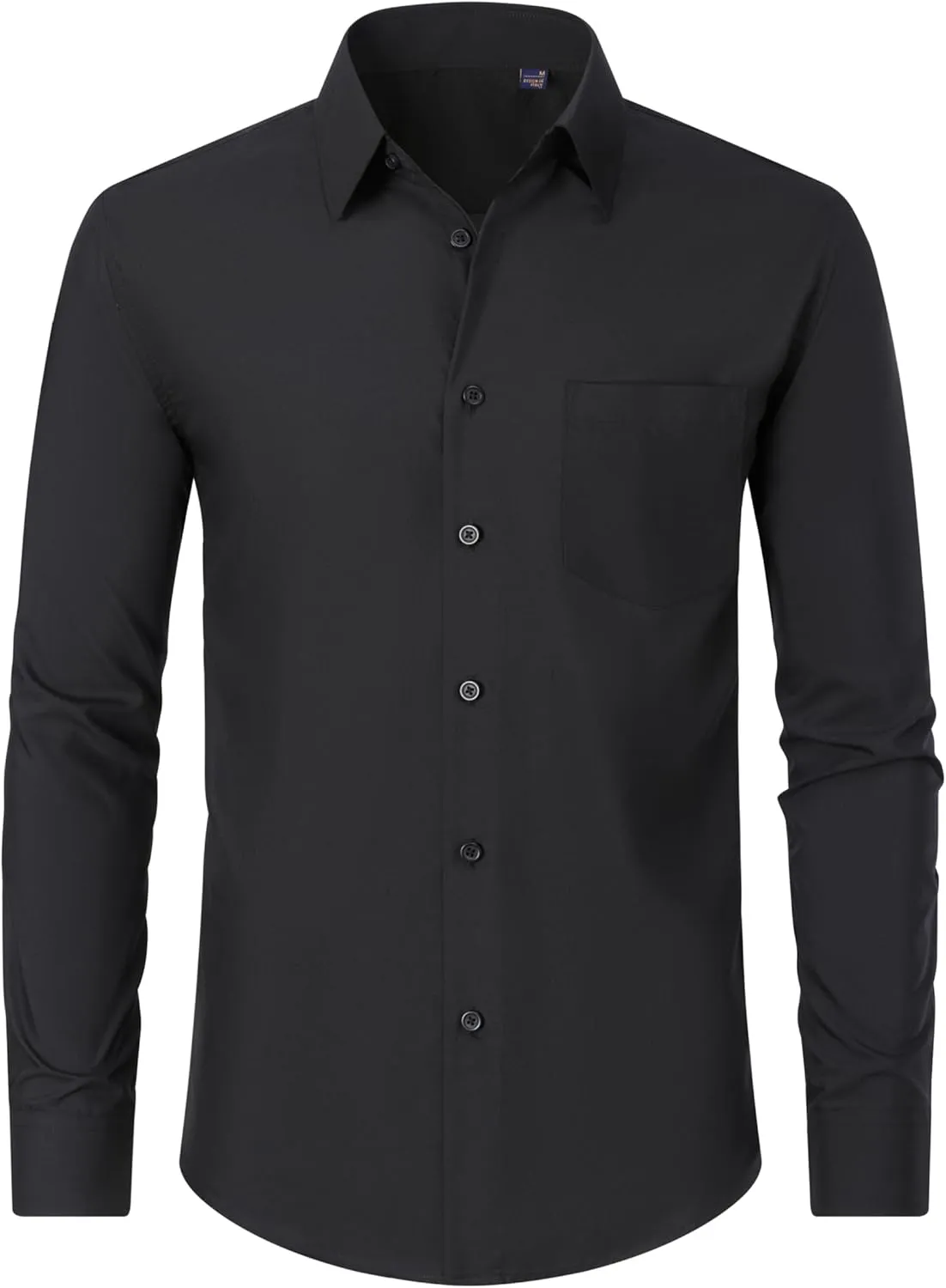 J.VER Men's Dress Shirts Wrinkle Free Long Sleeve Formal Shirt Solid Business Casual Button Down Shirts for Wedding Prom