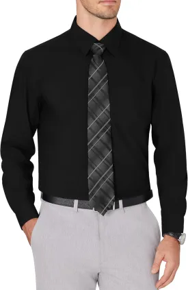 J.VER Men's Dress Shirts Wrinkle Free Long Sleeve Formal Shirt Solid Business Casual Button Down Shirts for Wedding Prom
