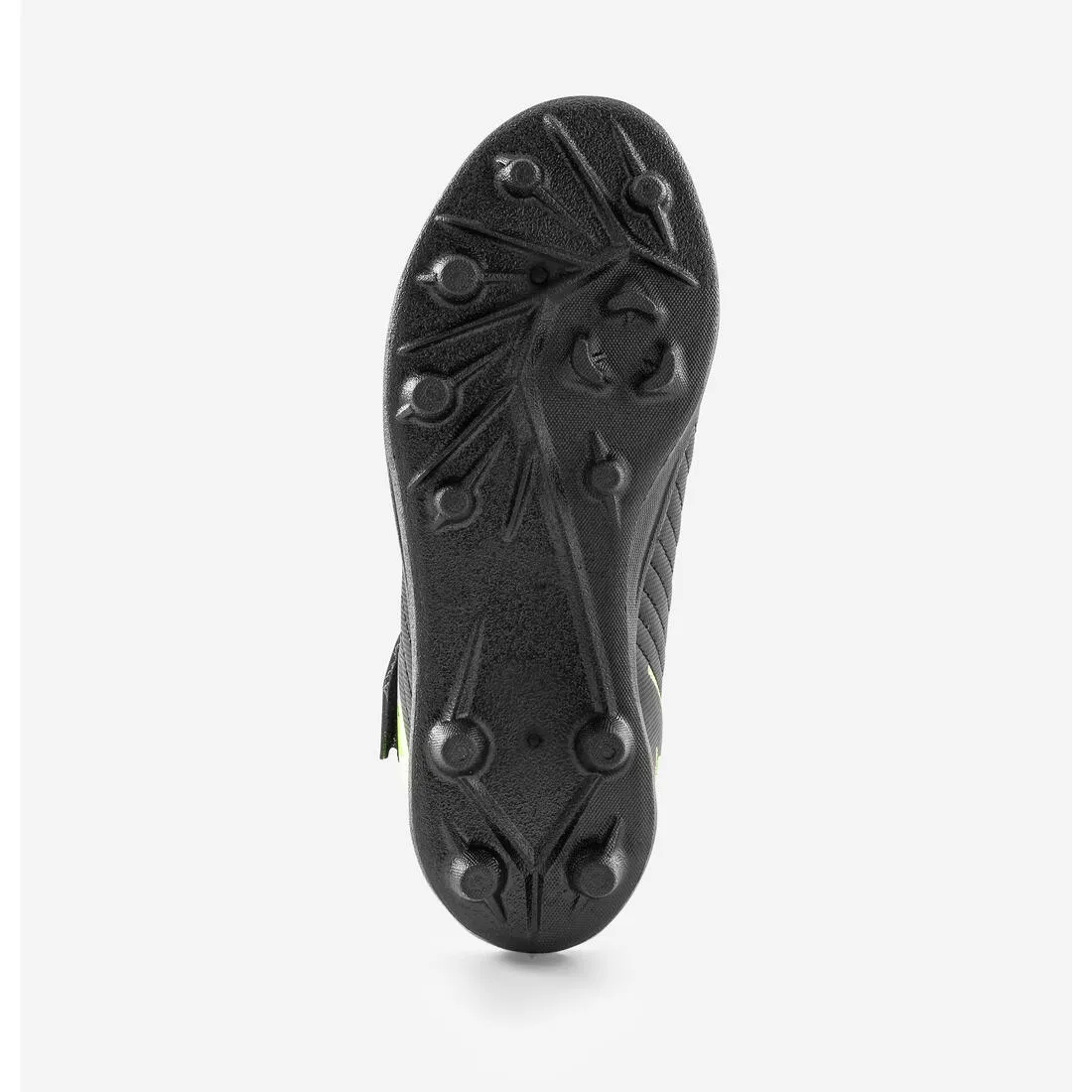 Kids' Football Boots Rip-Tab Moulded Studs Black & Yellow - Agility 100