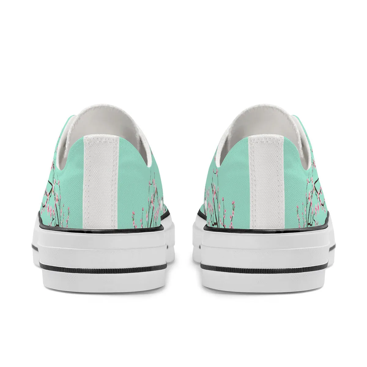 Light Jade Sakura Classic Low Top Canvas Shoes