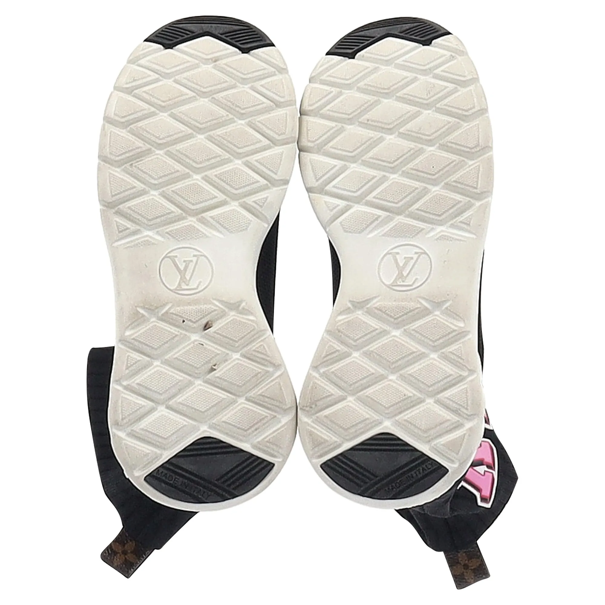 Louis Vuitton LV Heart Patches Sock Sneakers in Black Polyester