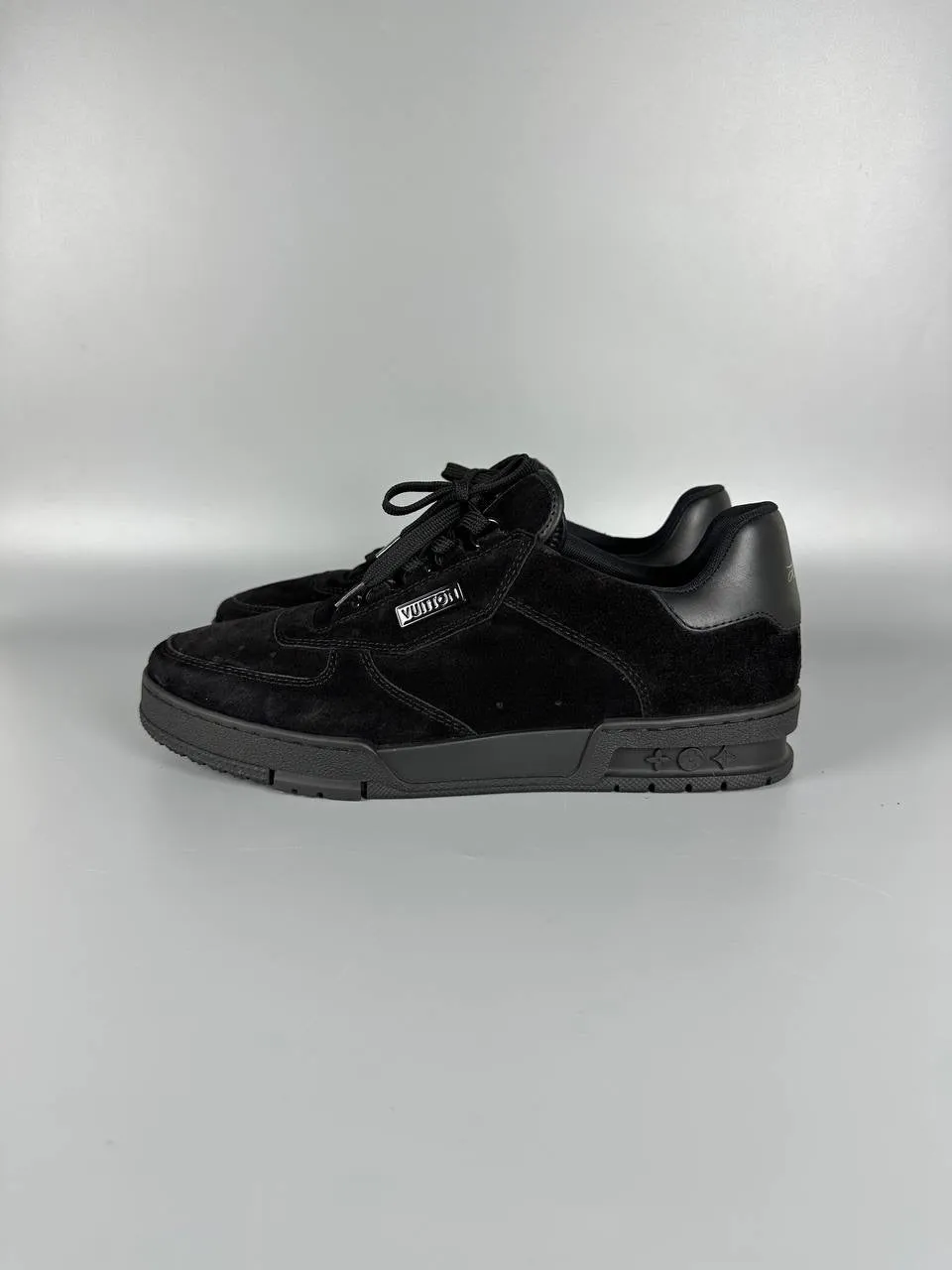 LOUIS VUITTON  Lv Trainer Black Suede Sneakers Men’s Shoes