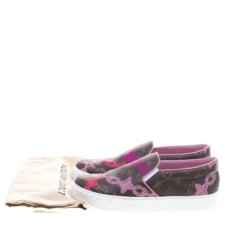 Louis Vuitton Monogram Bay Flower Slip On Harbor Sneakers
