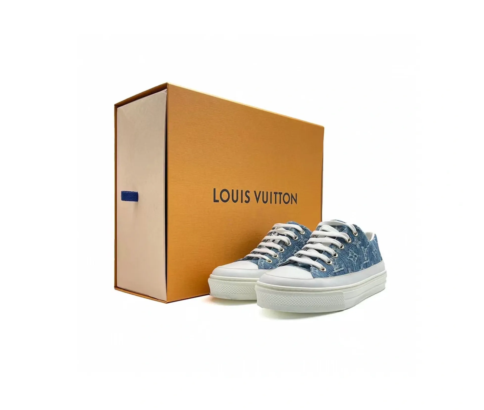 LOUIS VUITTON MONOGRAM DENIM LOW TOP SNEAKERS
