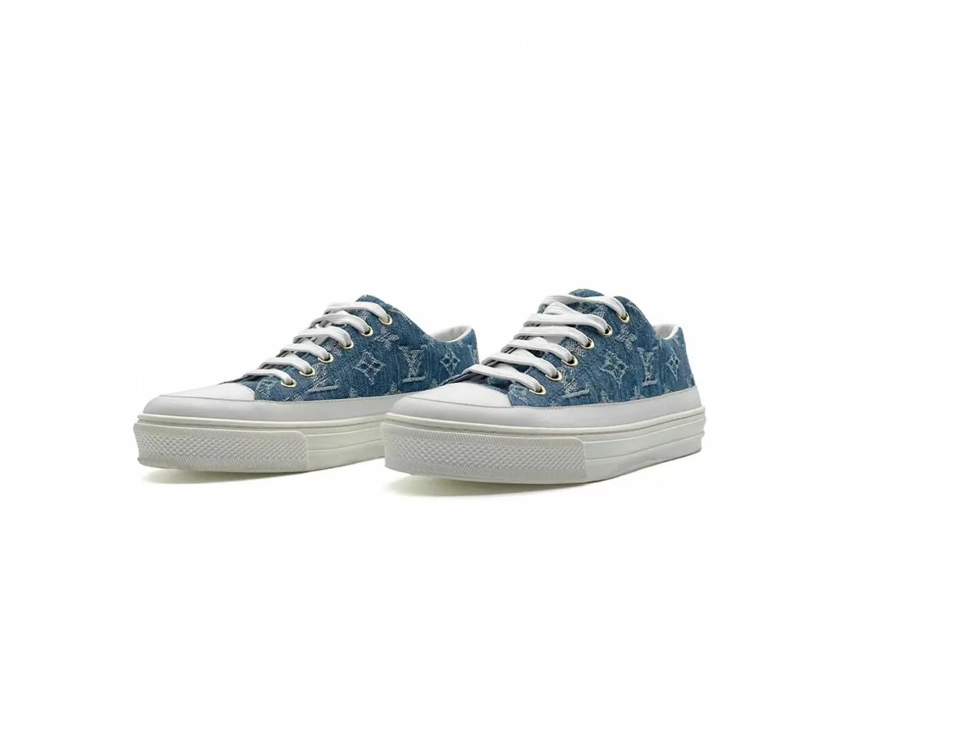 LOUIS VUITTON MONOGRAM DENIM LOW TOP SNEAKERS