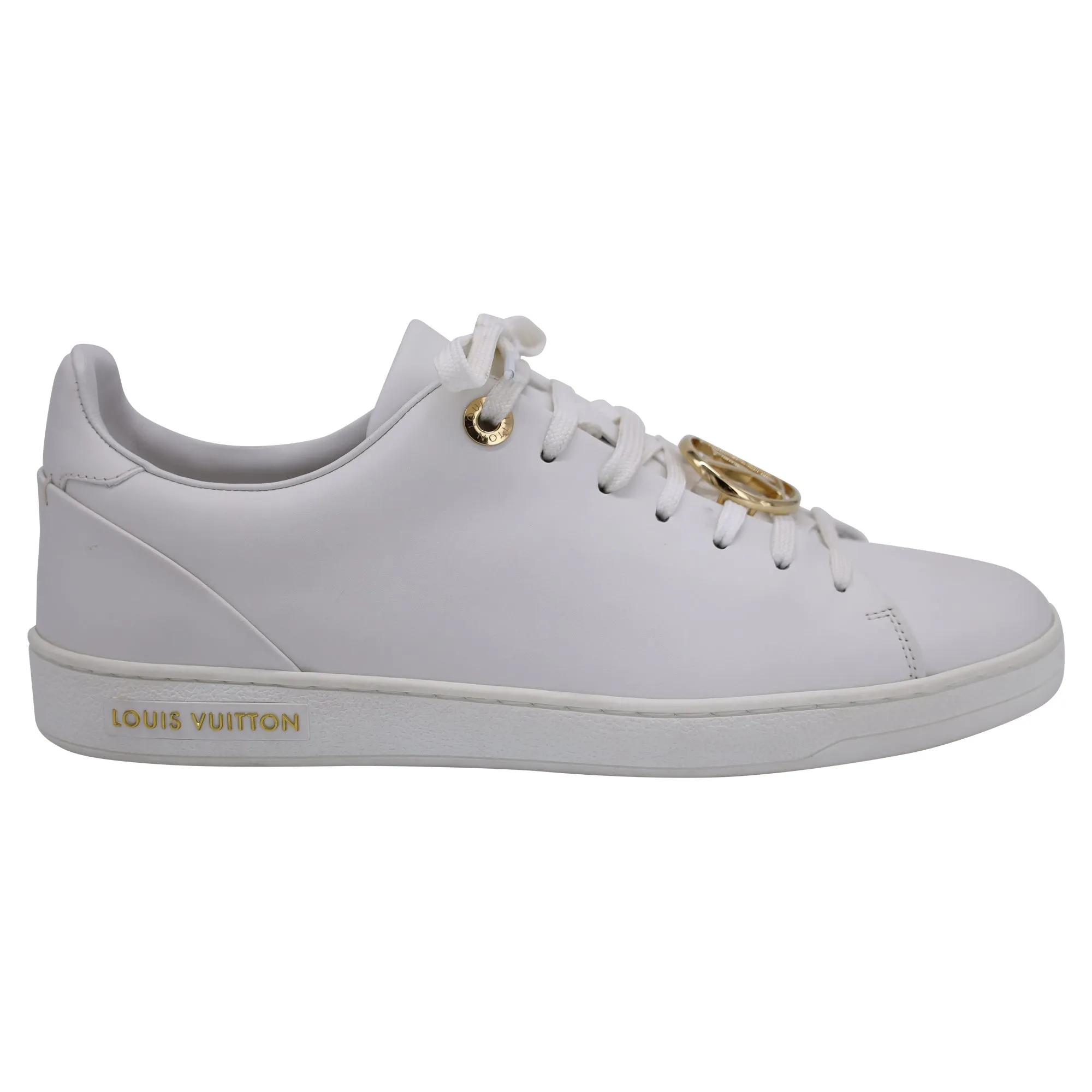 Louis Vuitton Women's Frontrow Sneakers in White Calfskin Leather